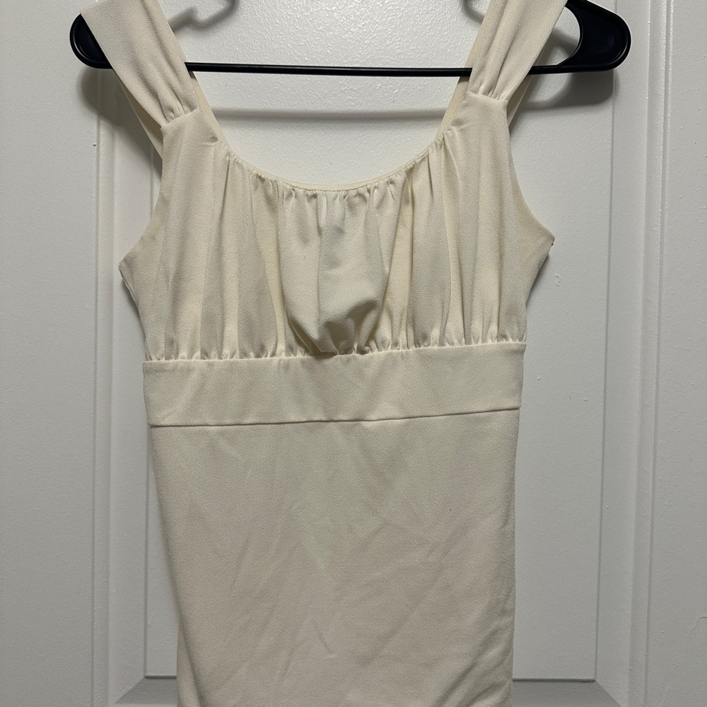 Elegant Cream Sleeveless Top